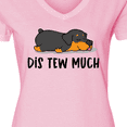 thumbnail image 4 of Inktastic Napping Dis Tew Much Rottweiler Women's V-Neck T-Shirt, 4 of 5