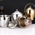 thumbnail image 6 of 1.2L Stainless Steel Ice Bucket With Handle Double Layer Champagne Bucket For Bar Party, 6 of 6