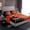 Orange Black, variant on jejeloiu Rugby Ball Twin Sheet Sets,Red Black Bedding For Boys Kids 3pcs