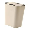 thumbnail image 4 of Kitchen Trash Can Two Compartments Garbage Bin for Bedroom, Apartments, Rvs beige, 4 of 8