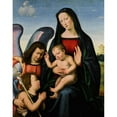 thumbnail image 2 of Mariotto Albertinelli 15x18 Gold Ornate Wood Frame and Double Matted Museum Art Print Titled - The Virgin&nbsp;And Child with the Young Saint John the Baptist and an Angel, 2 of 4