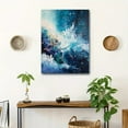 thumbnail image 4 of Beautiful Waves Abstract Oil Painting Canvas Art Poster Wall Art Print Modern Unique Family Bedroom Living Room Decor, 4 of 6