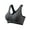 Gray, variant on Women's High Impact Sport Seamless Bra Zipper Front Closure Wireless Removable Pads Mesh Racerback Workout Bras "M,Purple"