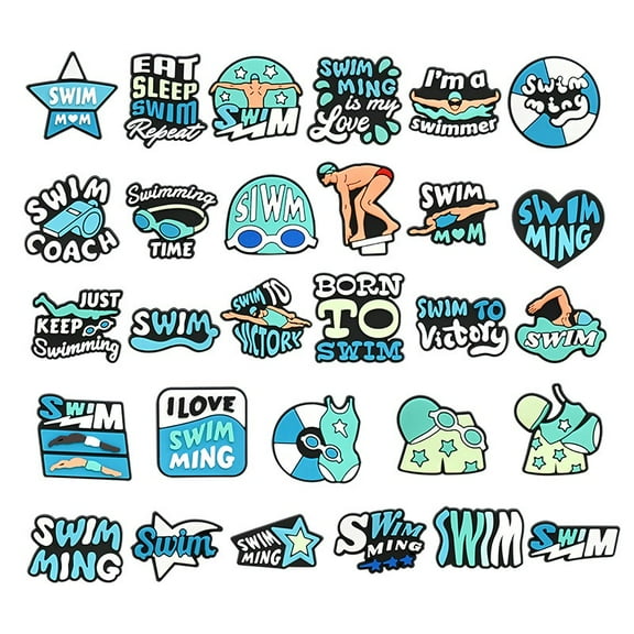 Swimming Sports PVC Soft Plastic Drop Detachable Decorative Buckle Hole Shoes Flower Shoe Buckle Cross-border DIY Accessories