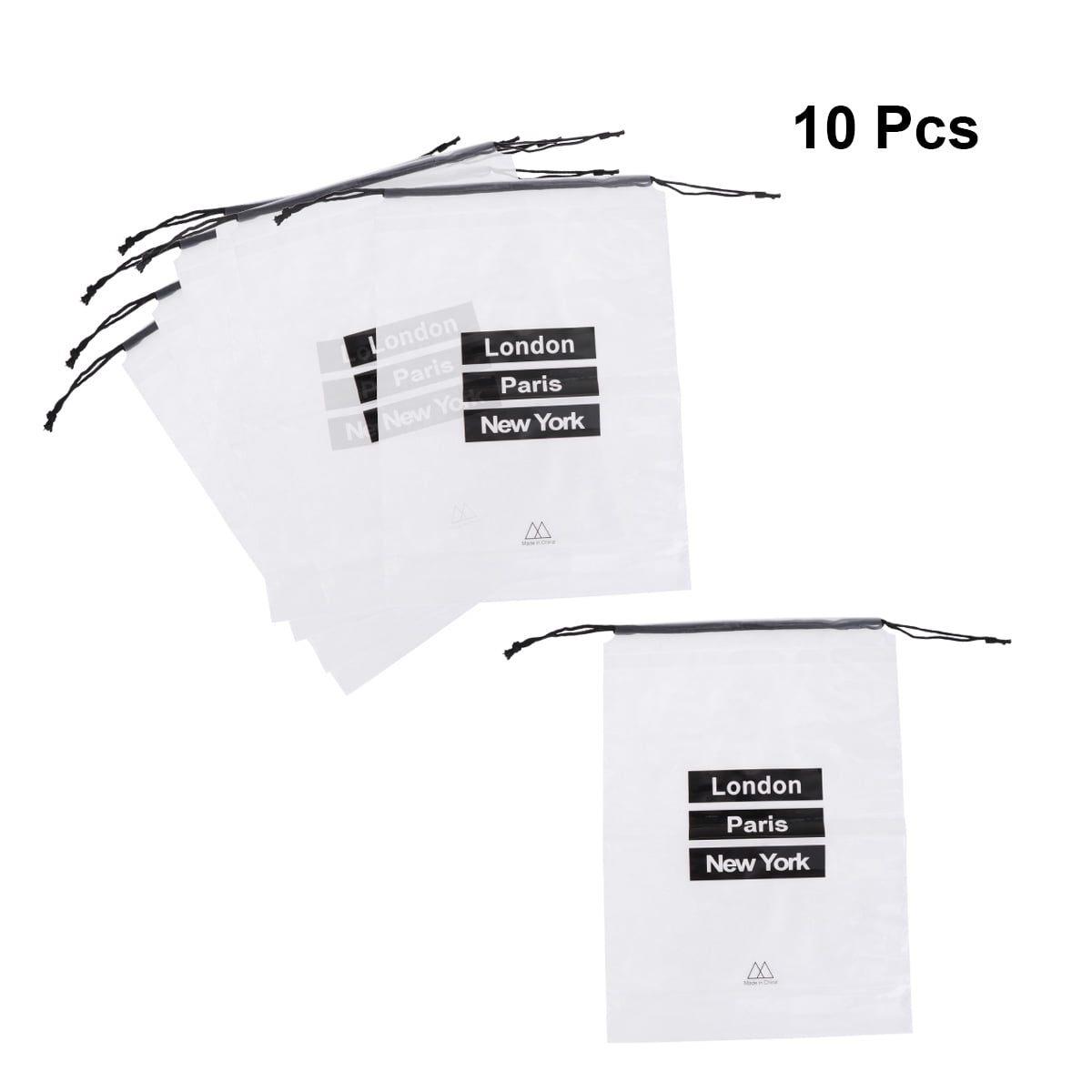unbranded 30 pcs Waterproof Shoes Bag Transparent Shoe Organizer Outdoor Portable Drawstring Pouch Travel Drawstring Pouch
