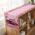 thumbnail image 6 of Table Runners 70 Inches Long Dress Scarves, Valentine's Day Farmhouse Coffee/Dining/Kitchen Table Decor, Holiday Table Runner, Romantic Love Roses Truck Ombre Pink 13x70 Inch, 6 of 9