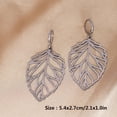thumbnail image 5 of Boho Vintage Botanical Leaf Pendant Huggie Hoop Earrings for Women Stainless Steel Leaves Branch Ear Statement Jewelry, 5 of 5