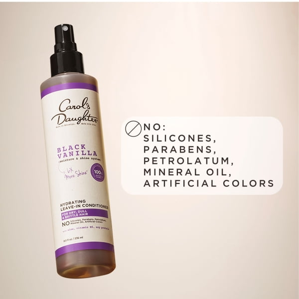 Carol's Daughter Black Vanilla Leave in Conditioner Spray and Black Vanilla Moisture and Hold Hair Styling Gel with Shea Butter