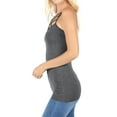 thumbnail image 2 of Zenana Women & Plus Seamless Triple Criss Cross Front Long Cami Tank Top, 2 of 3