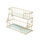 thumbnail image 2 of Estante organizador de baño de 2 capas Estante de carrito de Estante de almacenamiento de maquillaje Soporte de encimera Bandeja de tocador para Baoblaze Estante de baño, 2 of 8