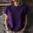 thumbnail image 2 of Womens Tops Short Sleeve Top Crew Neck Blouse Casual Versatile T Shirt for Daily Wear Fashion, 2 of 6