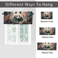 thumbnail image 6 of Cartoon Panda Window Curtain Valance Cute Animal Forest Flowers Rod Pocket Window Valance for Living Room Bathroom Bedroom Kitchen 54 by 18 in, 1 Panel, 6 of 6