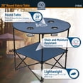 thumbnail image 4 of Camp & Go Blue Fabric 28" Diameter Round Portable Table, 4 of 8