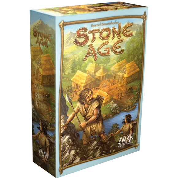 Jeu de Société Stone Age - Stratégie de Placement Engageante pour Travailleurs pour la Construction de la Civilisation! Jeu Familial Amusant pour Enfants et Adultes, 10+, 2-4 Joueurs, 60-90 Minutes de Jeu