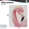 thumbnail image 4 of Stupell Industries Coastal Serene Pink Flamingo Portrait Canvas Art, 30 x 40, by The Prints Vibe, 4 of 8