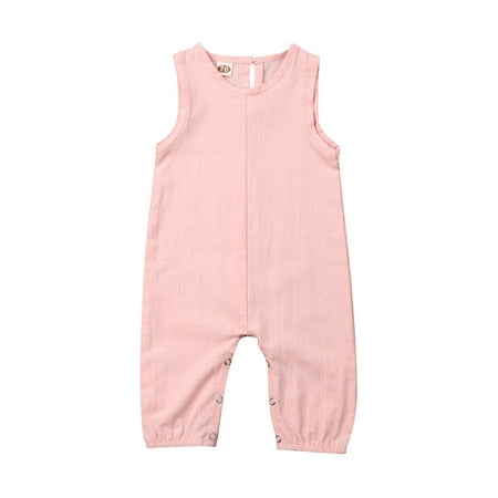 

Newborn Infant Baby Girl Boy Cotton Solid Plain Romper Bodysuit Jumpsuit Outfits