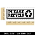 thumbnail image 2 of Please Recycle with Symbol Double Border Self-Inking Rubber Stamp Ink Stamper for Business Office - Black Ink - Small 1-1/2 Inch, 2 of 7