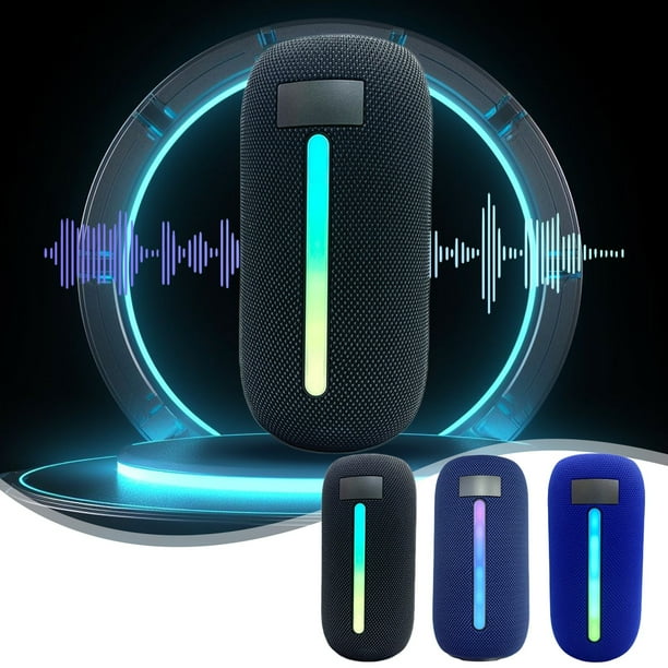 Descuentos Únicos Solo en Línea, Subwoofer de sonido inalámbrico Bluetooth 5.1 con efecto de luz LED fría para exteriores, sistema de sonido inalámbrico portátil con Bluetooth Akmoler