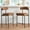 Brown, variant on Beige Modern Bar Stools Set of 2, 24 Inch Counter Stools with Curved Backrest, Counter Height Bar Stools for Kitchen Island