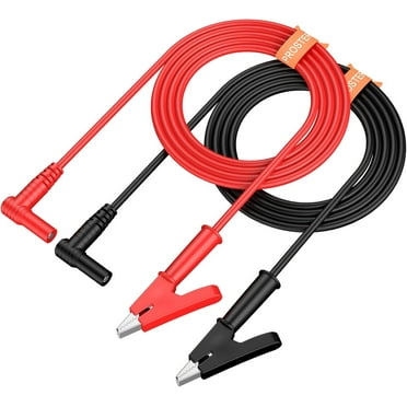Proster 4mm Banana Plug to Alligator Clip - 15A 1000V Pure Copper Flexible Electrical Test Cable One Meter for Multimeter Electrical Clamp Meter Testing