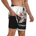 thumbnail image 3 of Balery Starfishes Shells Mens Swim Trunks Swim Shorts for Men Quick Dry Inseam Beach Shorts with Compression Liner Pocket-3X-Large, 3 of 9