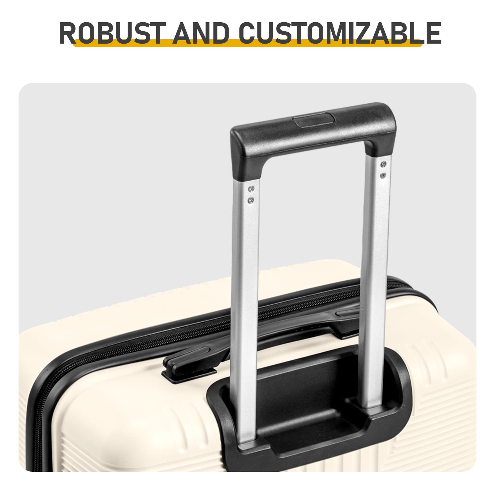 24 Inch Expandable Hard Shell Suitcase, 360 Silent Spinner Wheels Checked Luggage for 4-7 Days Business Family Travel