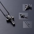 thumbnail image 5 of Cross Urn Necklace for Ashes, Stainless Steel Cross Memorial Cremation Ashes Urn Pendant Necklace Keepsake Jewelry Urn(Black), 5 of 7