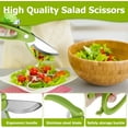 thumbnail image 4 of NOGIS Salad Scissors for Chopped Salad – Stainless Steel Multiblade Lettuce Chopper with Spring Mechanism & Anti-Slash Guard for Quick, 8.9" Versatile Cooking Scissors for Kitchen Use, 4 of 7
