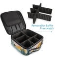 thumbnail image 4 of FORMRS Travel Makeup Bag Large Capacity Train Case Cosmetic Organizer with Adjustable Dividers, Boho Style Sun, 4 of 8