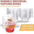 thumbnail image 2 of Caja para cupcakes Dockapa con tapa de cúpula alta transparente (100 unidades), 2 of 5