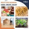 thumbnail image 5 of 100pcs 18" long Bamboo Skewers Sticks for Grilling BBQ Kabob Barbecue Marshmallow Roasting Stick Thick Natural Wooden Smore Sticks Craft (18 inch), 5 of 6