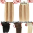 thumbnail image 4 of SEGO Real Remy Human Hair Mini Hair Pad Clip in 100% Human Hair Extensions Short Straight Thick One Piece Hair Pieces for Thinning Hair Topper/Side/Back Use, 4 of 8