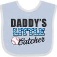 thumbnail image 3 of Inktastic Baseball Daddys Little Catcher Boys Baby Bib, 3 of 4