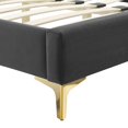 thumbnail image 4 of Modway Juniper Channel Tufted Performance Velvet Twin Platform Bed in Charcoal, 4 of 10