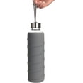 thumbnail image 3 of Sports Gl Water Bottle with Silicone Sleeve 32 oz Grey, 3 of 5