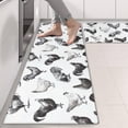 thumbnail image 2 of Kitchen Rugs Sets Of 2,White Chicken Sketch Pattern Anti Fatigue Kitchen Mat Rugs Non Slip Washable,Decorative Kitchen Floor Mats for Kitchen,Sink,Laundry,17"X47", 2 of 5