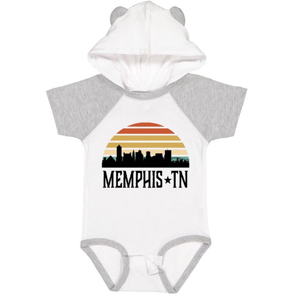 Inktastic Memphis Tennessee Skyline Retro Sunset Boys or Girls Baby Bodysuit