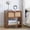 D Walnut, variant on YOCWO Nightstand with Charging Station for Bedroom, Linen Bedside Table with Drawers, Walnut