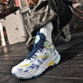 thumbnail image 5 of Bolognifi Men's Basketball Shoes High-Top Volleyball Non-Slip Lightweight Indoor Outdoor Sport Sneakers Fans - BLUE_3.5, 5 of 7