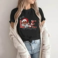 thumbnail image 2 of Abcnature Merry Christmas Tree T-Shirt Women's Cute Christmas Gnomies Graphic Tees Holiday Short Sleeve Tshirt Xmas Buffalo Plaid Red T-Shirt For Men Women T-Shirt Black,I M, 2 of 6