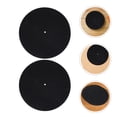 thumbnail image 1 of IFANLANDOR 4Pcs Anti Static Record Mat Black Felt Slipmat Shock Absorbing Pad for Vinyl Turntables, 1 of 8