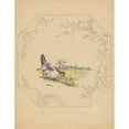 thumbnail image 2 of Albert Louis Dammouse 19x24 Black Ornate Framed Double Matted Museum Art Print Titled: Design for Board of the Model "Square" with a Hen and Three Chicks (C. 1875 - C. 1880), 2 of 5