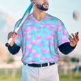 thumbnail image 5 of Vsdgher Purple Dragon Scales Mens T-Shirts Baseball Vintage Fashionable Lightweight Casual Crew Neck Slim Fit with Long Sleeves-4X-Large, 5 of 7