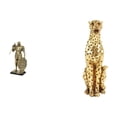 thumbnail image 1 of Figura nórdica de resina de caballero y dorado. Escultura abstracta de animal. Adorno artístico para escritorio, armario, mesa de oficina, ce, 1 of 8