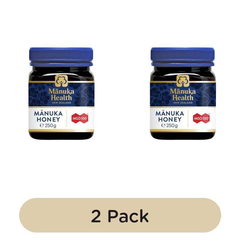 Manuka Health MGO 550+ Manuka Honey 250g, British Import (Pack of 2)