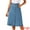 Light Blue, variant on DARING DIVA Women's Button Front High Waist A-Line Midi Skirts L Light Blue