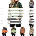 thumbnail image 3 of ISUHAZBO Womens Knit Pullover Sweater Oversized Striped Crew Neck Long Sleeve Loose Knit for Fall Winter Clothes Fall Sweater for Women M, 3 of 4