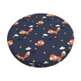 thumbnail image 1 of Disketp Cartoon Fox Funda Redonda para Taburete, Funda de Cojín para Silla de Bar Suave y Elástica-12 inch, 1 of 7