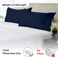 thumbnail image 2 of SGI Bedding 600 TC Pillowcase Set Navy Blue Color 2 Piece Queen Size, 2 of 5