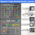 thumbnail image 3 of HLONK Calendrier Magnétique en Acrylique 8 Couleurs à Haute Clarté - Planificateur Hebdomadaire et Mensuel Réutilisable - Surface Effaçable à Sec avec Marqueurs pour Réfrigérateur, Mur, Verre et Acier Inoxydable, 3 of 6